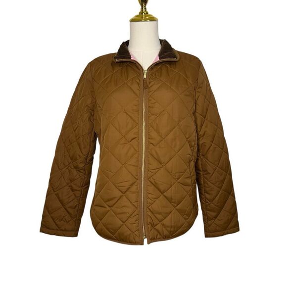 J. Crew Women’s Small Quilted Barn Jacket Puffer Zippered Tan NEW - Picture 1 of 8